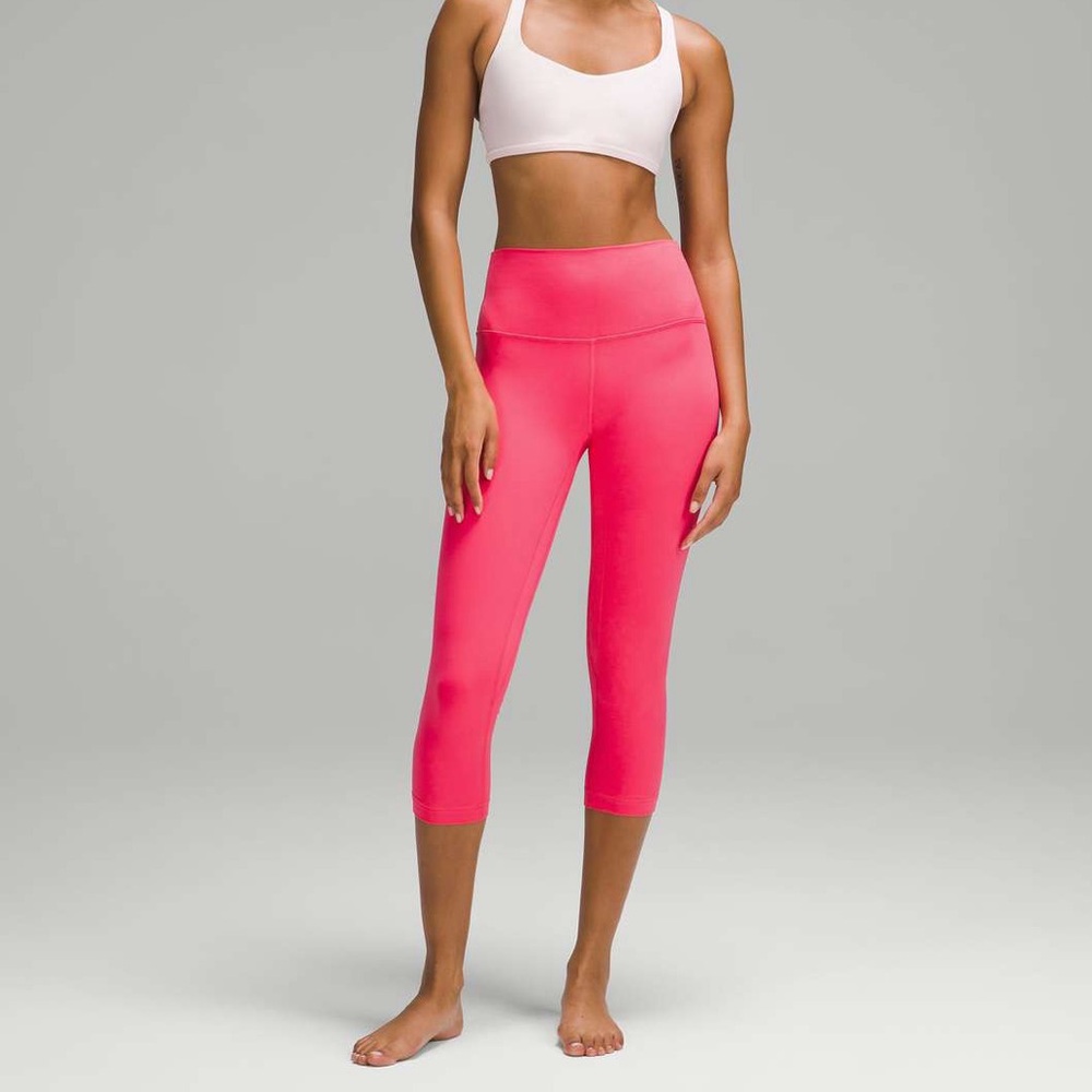 NWT Lululemon Align High-Rise Crop 21" Lip Gloss Double-Lined Size 8